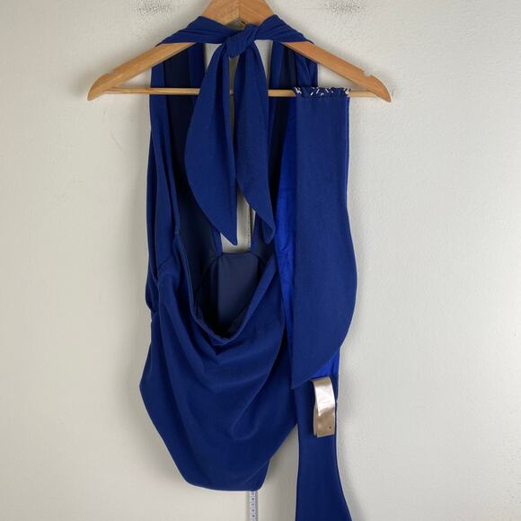 Johanna Ortiz Sunken Glory One Piece Size M Midnight Blue Swimsuit Halter Resort - Picture 11 of 15